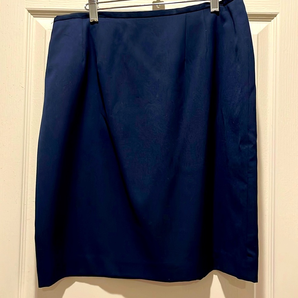 Jacqueline Ferrar | Woman’s Sz 14 Pencil Skirt | Deep Navy | Fully lined | EUC